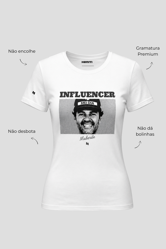 Camiseta Maderite Eterno em Alg. Egípcio - Branca (Feminina)