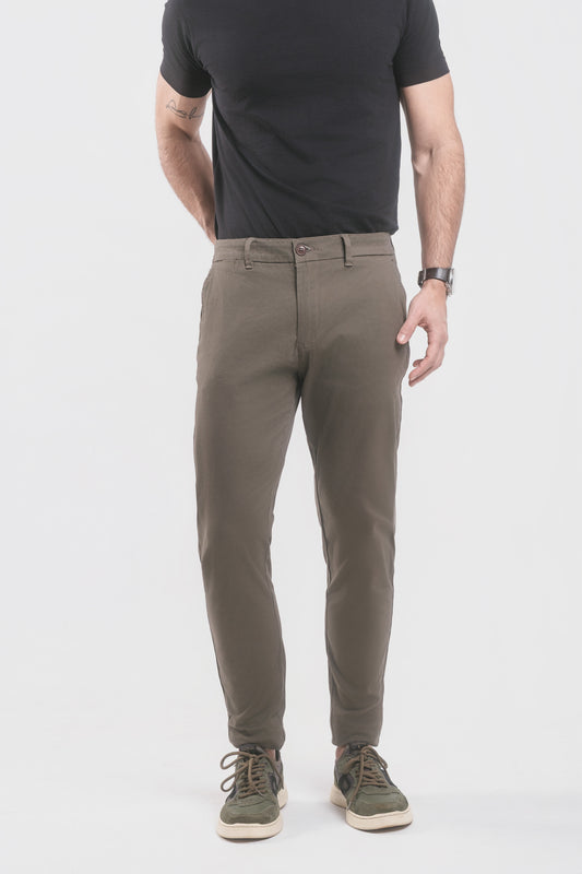 Calça Alfaiataria em Sarja - Verde Oliva