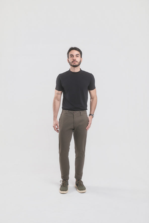 Calça Alfaiataria em Sarja - Verde Oliva