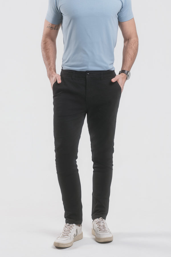 Calça Alfaiataria em Sarja - Preta