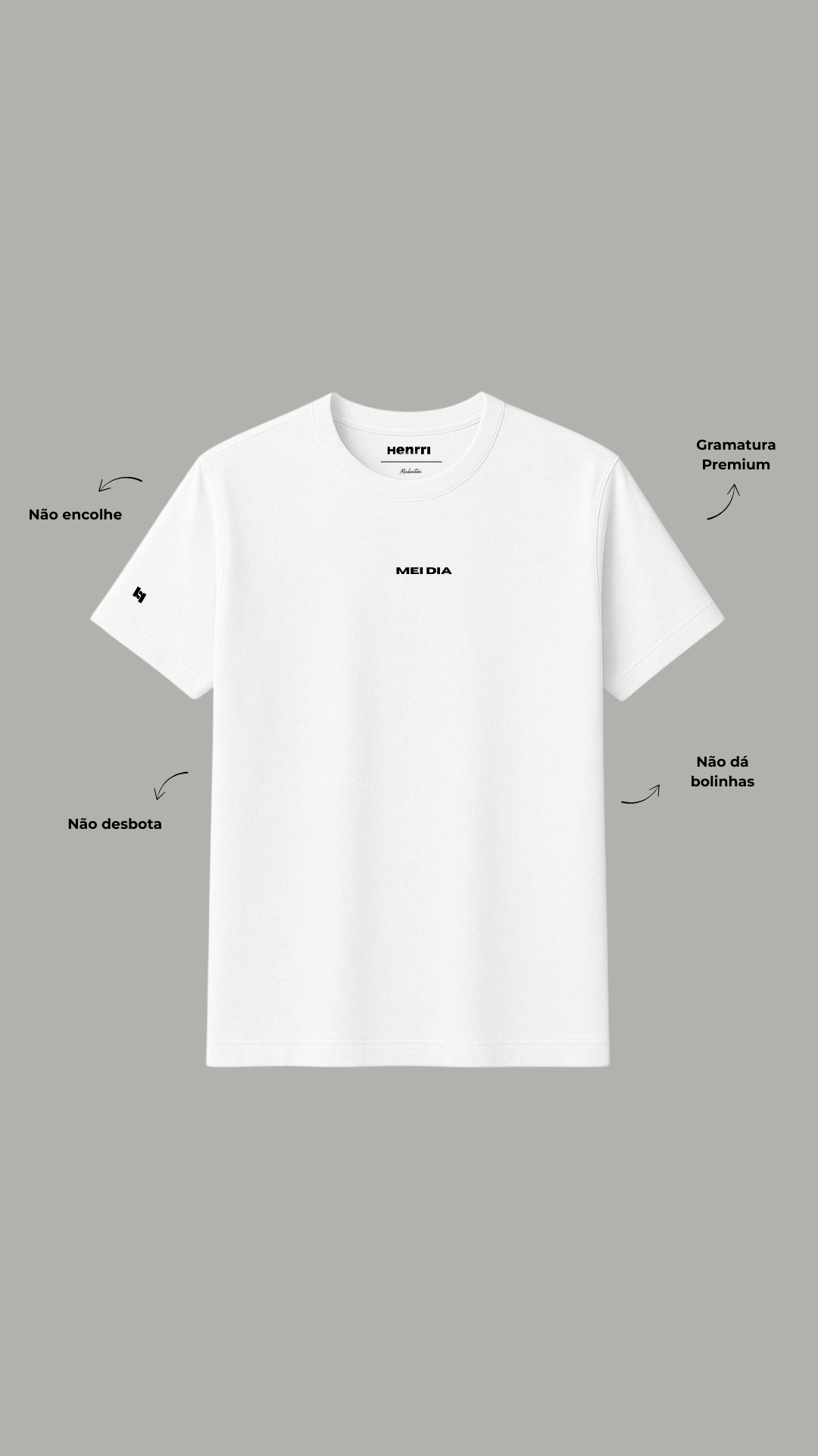 Camiseta Alg. Egípcio - Branca (Mei dia)