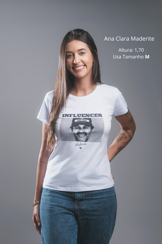 Camiseta Maderite Eterno em Alg. Egípcio - Branca (Feminina)