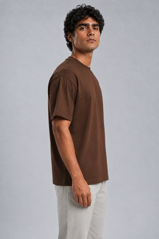 Oversized 100% algodão - MARROM