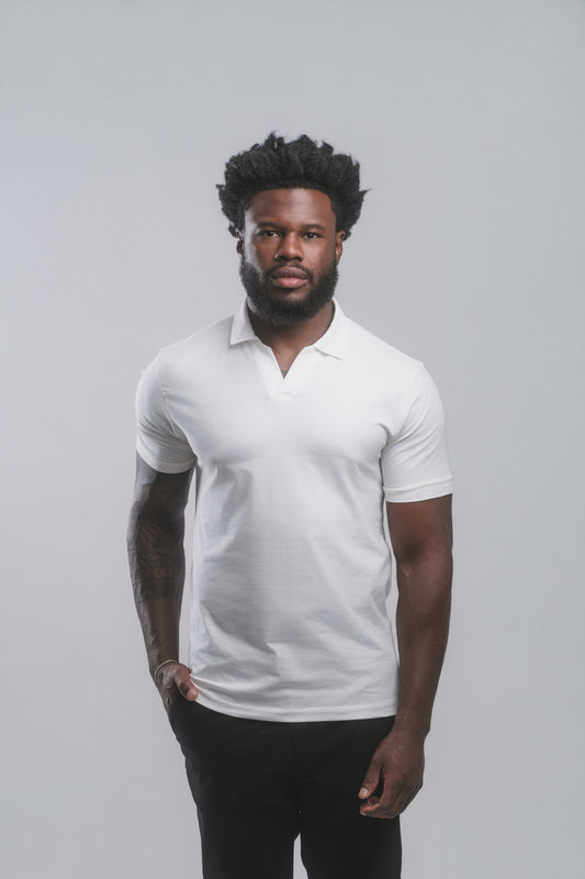 Polo Premium em Alg. Egípcio - Off White