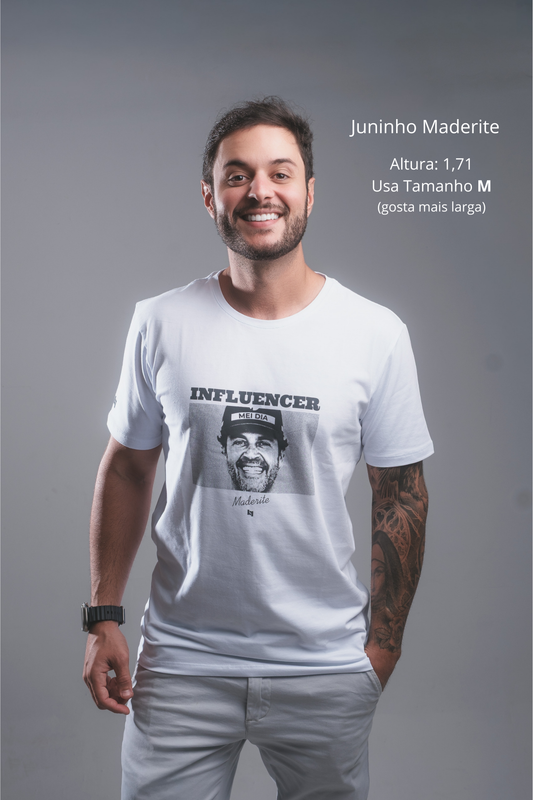 Camiseta Maderite Eterno em Alg. Egípcio - Branca