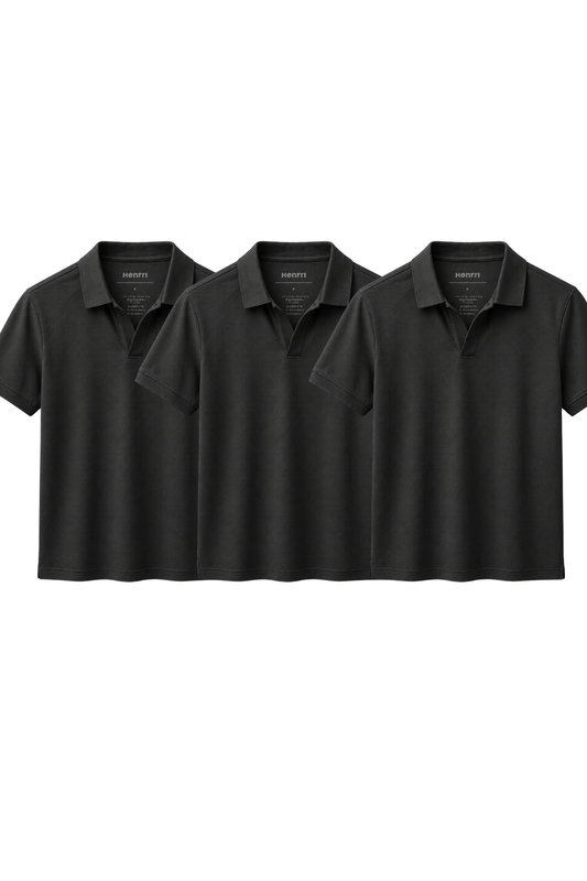 KIT 3x Polo Premium em Alg. Egípcio