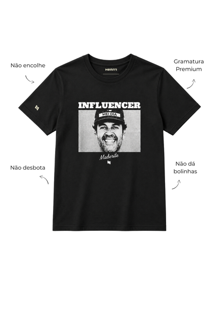 Camiseta Maderite Eterno em Alg. Egípcio - Preta