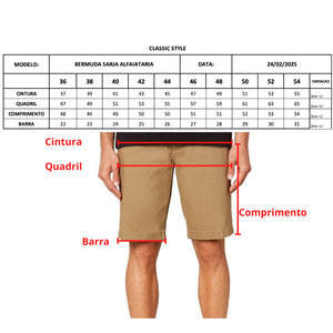 Tabela de Medidas