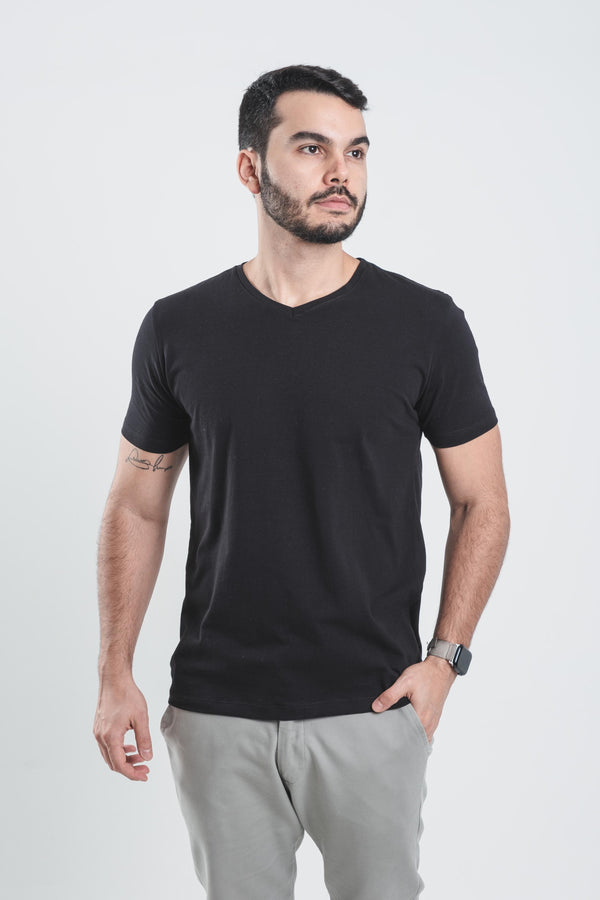 Camiseta Gola V em Alg. Egípcio