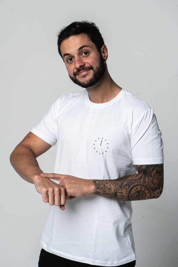 Camiseta Alg. Egípcio - Branca (Relógio Mei Dia)
